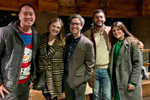 Residents at the holiday party