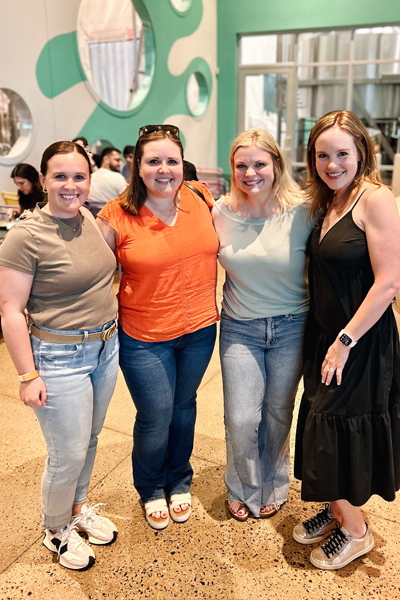 Faculty members and residents indoors