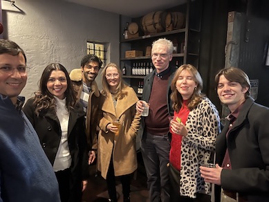 Large group of faculty at the holiday party