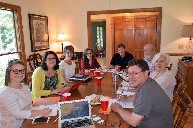 community development board working around table