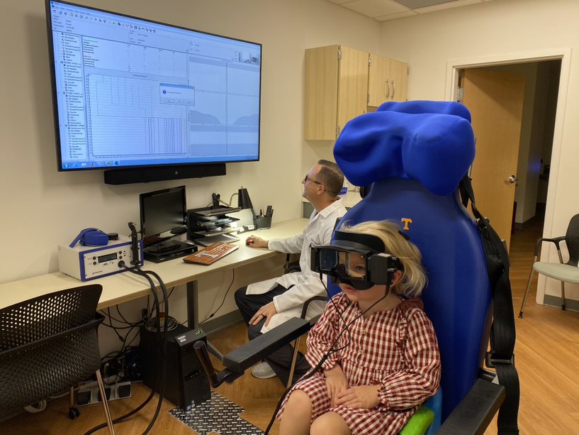 Vestibular with googles