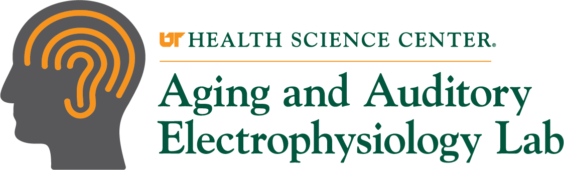 UT Health Science Center; Aging and Auditory Electrophysiology Lab logo