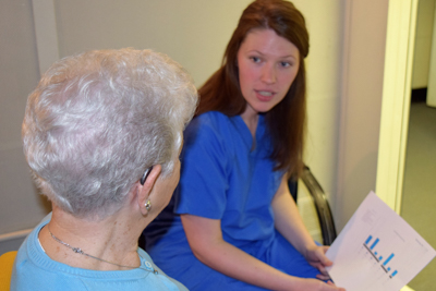 student with patient