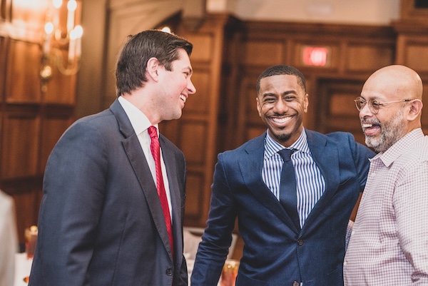 Graduates laughing at the graduation