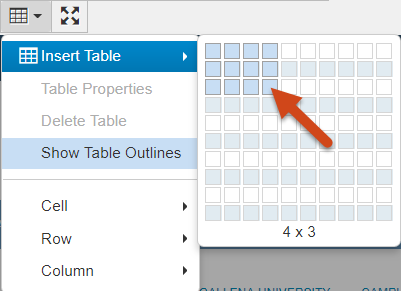 Table example