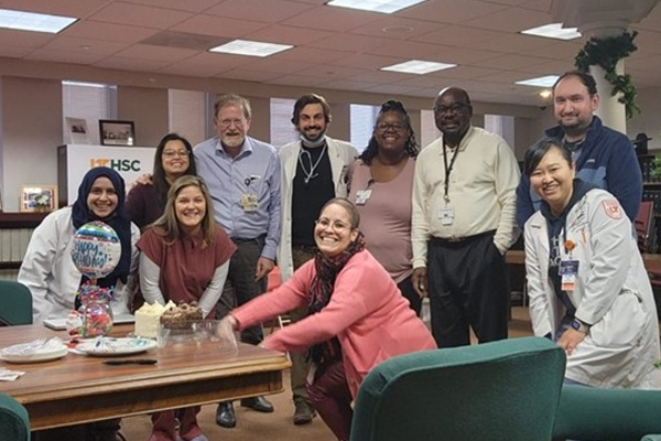 Fellows and faculty in a classroom