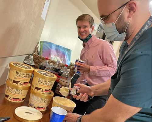 Residents serving up ice cream