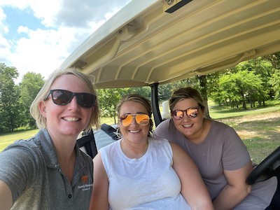 Residents at the golf tournament