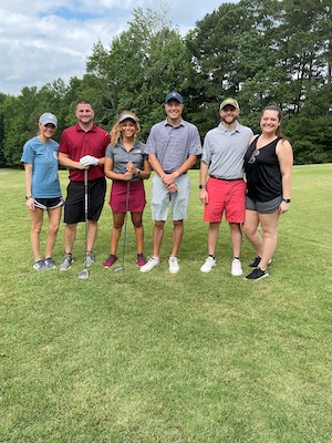 Residents at the golf tournament