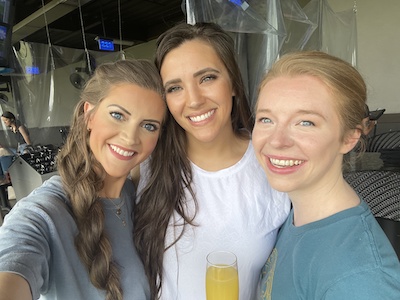 3 female residents at a golf range