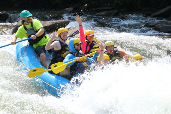 residents white water rafting