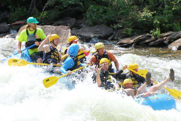 residents white water rafting