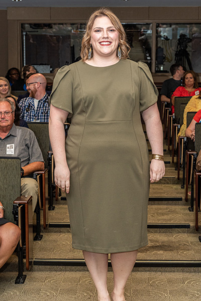 Resident in graduation audience aisle