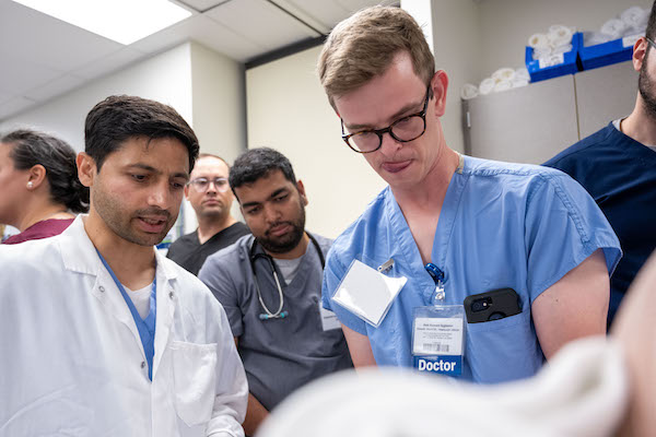 Fellows in a clinical training setting