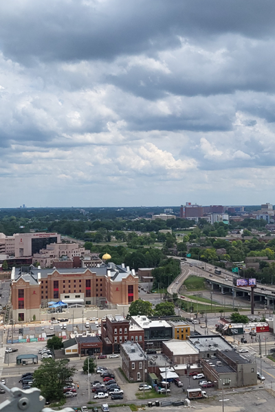 View of Memphis from the Bass Pro pyramid balcony